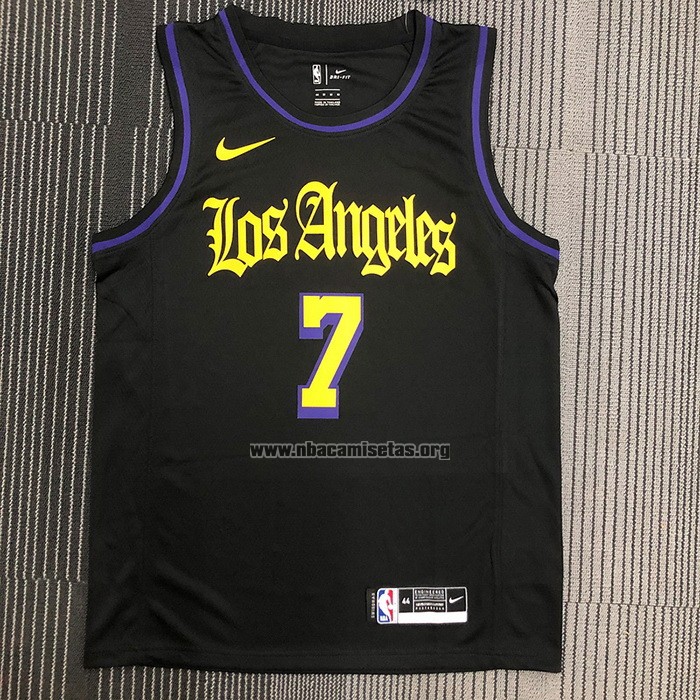 Camiseta Los Angeles Lakers Carmelo Anthony NO 7 Ciudad 2019-20 Negro
